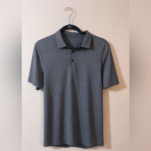Men's Lululemon Grey Polo Shirt Short Sleeve size Small